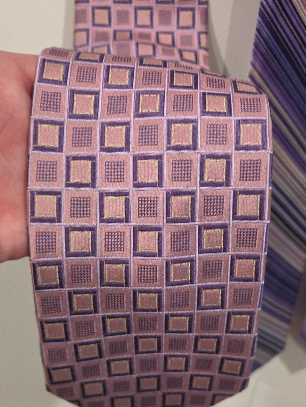 Silk Men's Purple Patterned Ties